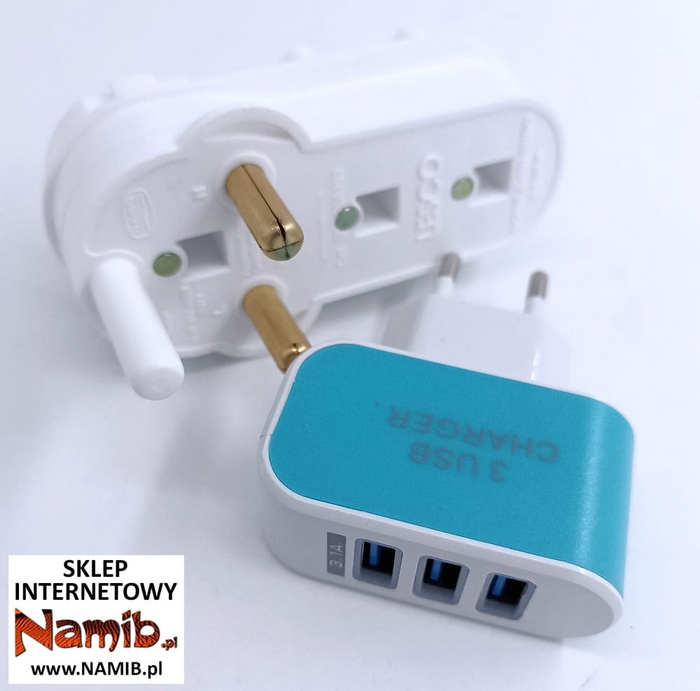 NAMIBIA adapter i ładowarka USB
