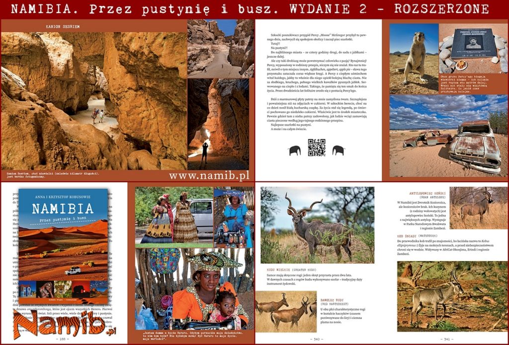NAMIBIA. Przez pustynię i busz - wydanie 2 - przykładowe strony